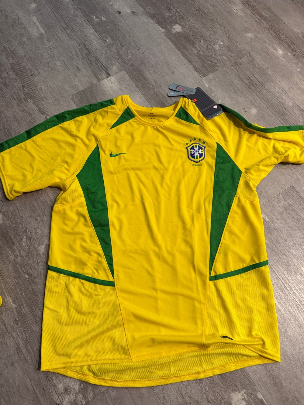 Nike Brazil Yellow and Green Soccer Jersey